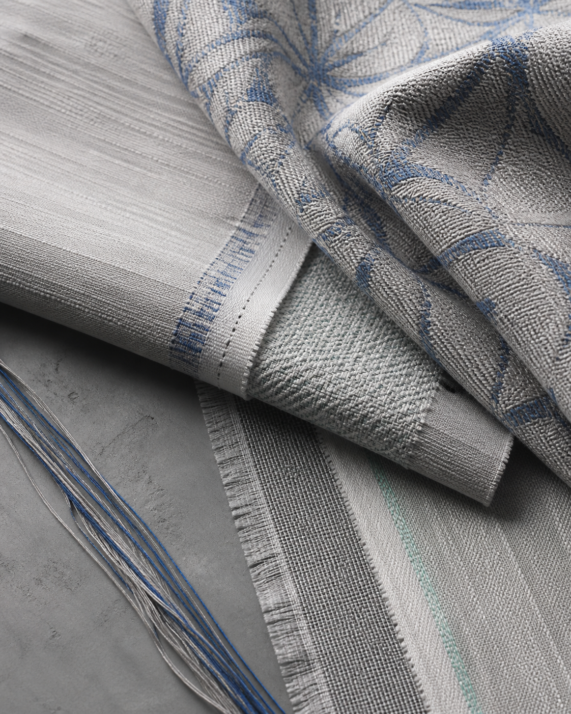 Editorial study of woven curtain textile construction