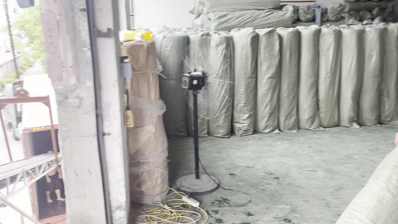 Container Loading at ZZA curtain textile factory