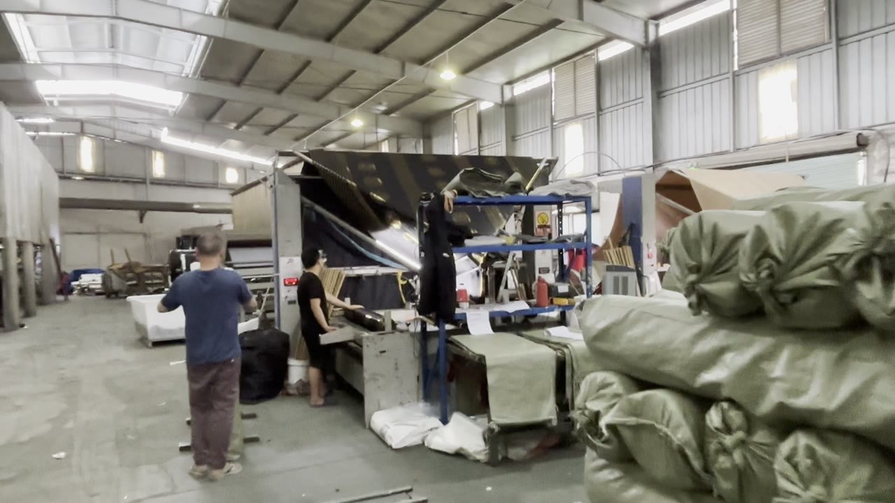 Foil stamping process in factory footage