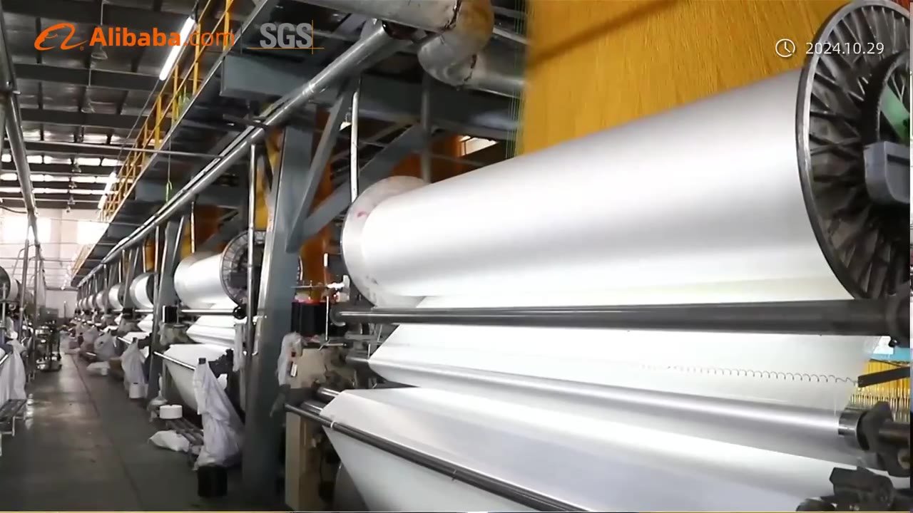 Curtain textile workshop footage