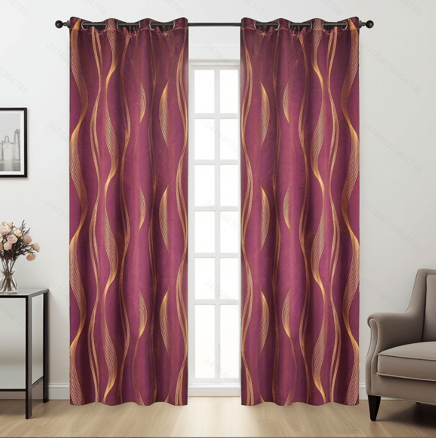Curtain Fabric 003 Foil Printed 135x260cm fabric texture view 2