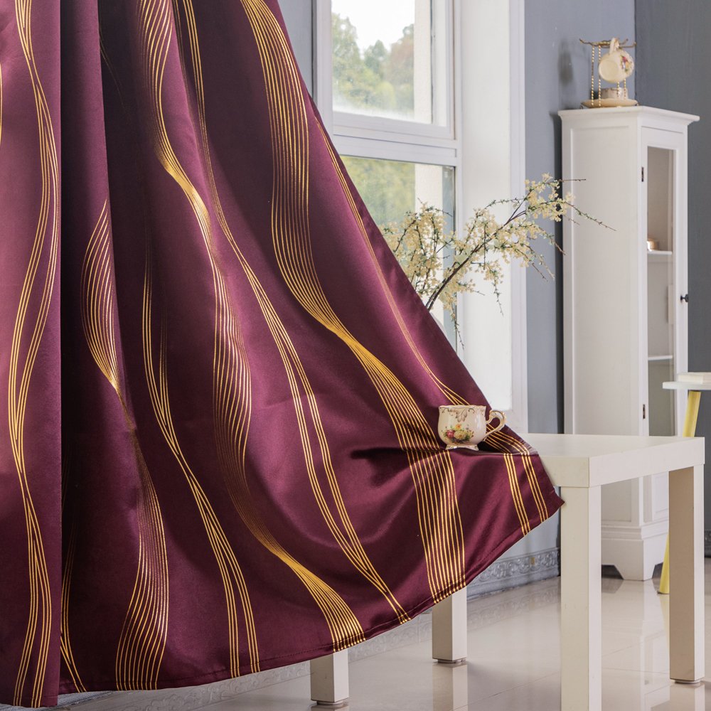 Curtain Fabric 003 Foil Printed 135x260cm fabric texture view 3
