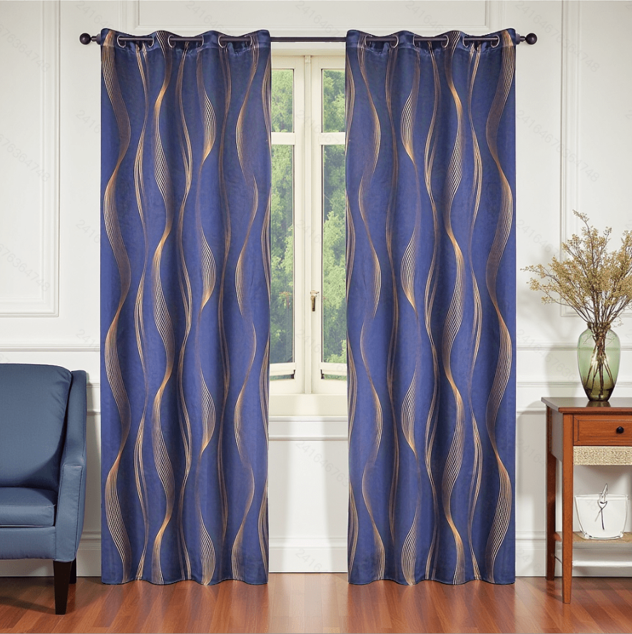 Ready Made curtain fabric supplier in China - Curtain Fabric 003 Foil Printed 135x260cm