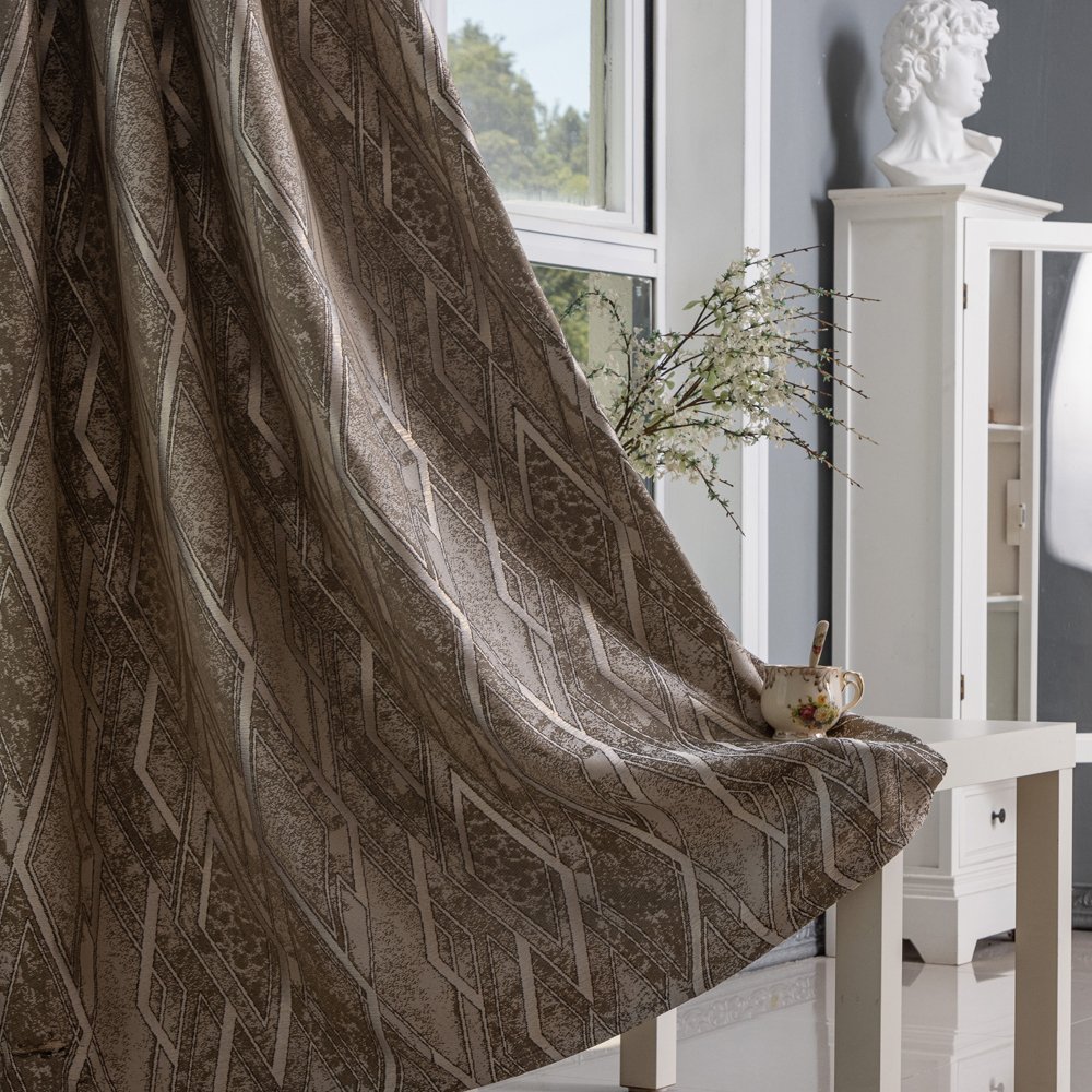 Curtain Fabric 006 Jacquard 135x260cm fabric texture view 2