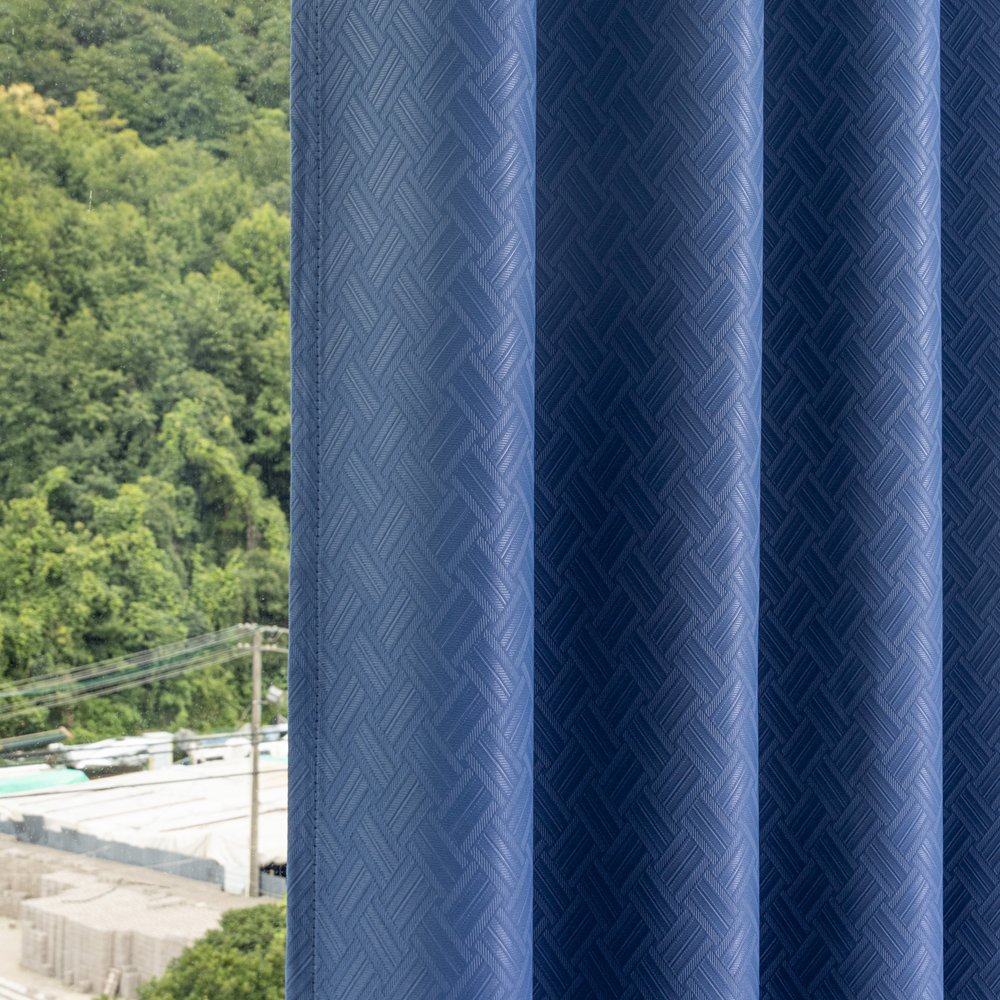 Curtain Fabric 101 Check Embossed 135x260cm fabric texture view 3