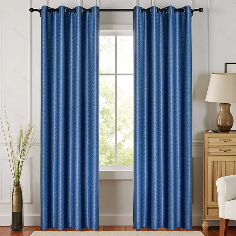 Ready Made curtain fabric supplier in China - Curtain Fabric 101 Check Embossed 135x260cm