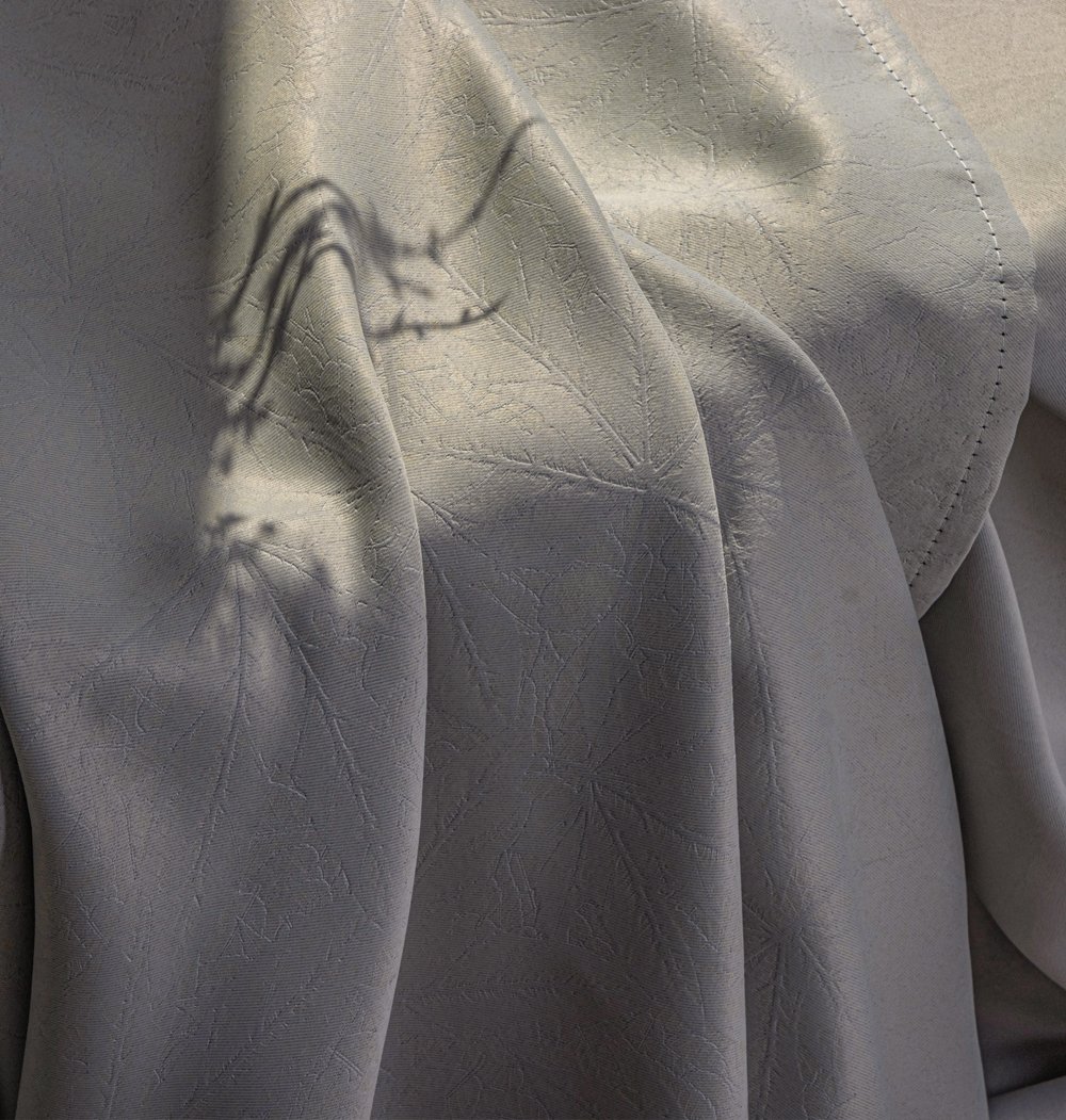Curtain Fabric 101 Maple Leaf Embossed 135x260cm fabric texture view 2