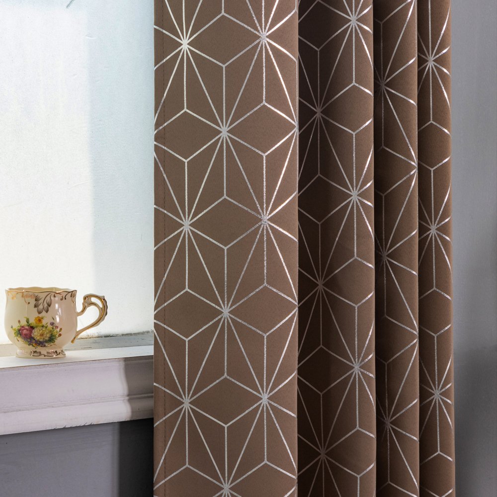 Curtain Fabric 106 Silver Foil Printed 135x260cm fabric texture view 2