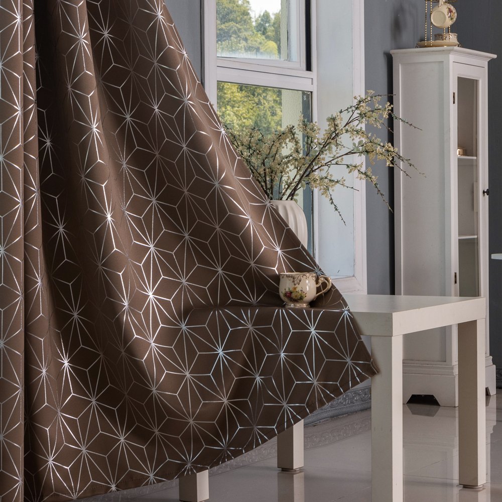 Curtain Fabric 106 Silver Foil Printed 135x260cm fabric texture view 3