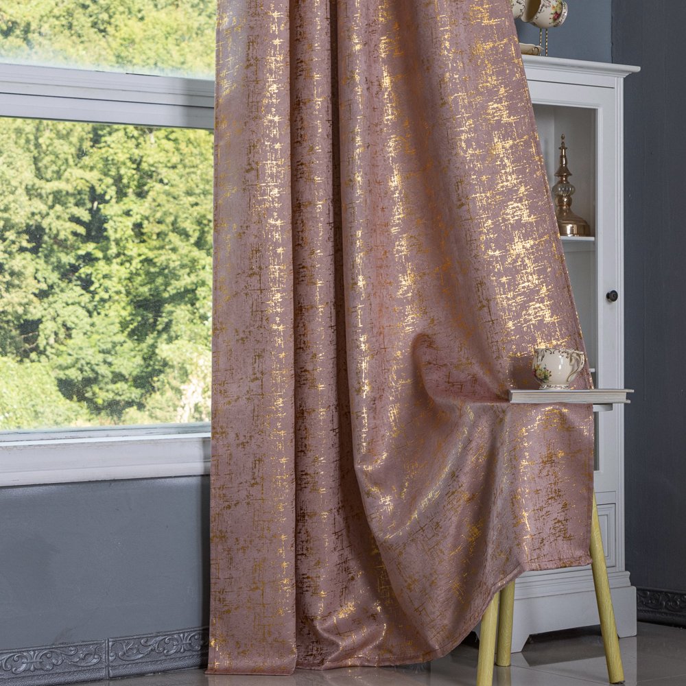 Curtain Fabric 221 Foil Printed 135x260cm fabric texture view 2