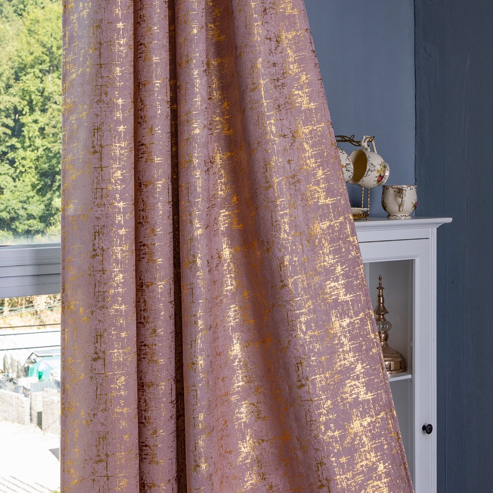 Curtain Fabric 221 Foil Printed 135x260cm fabric texture view 3