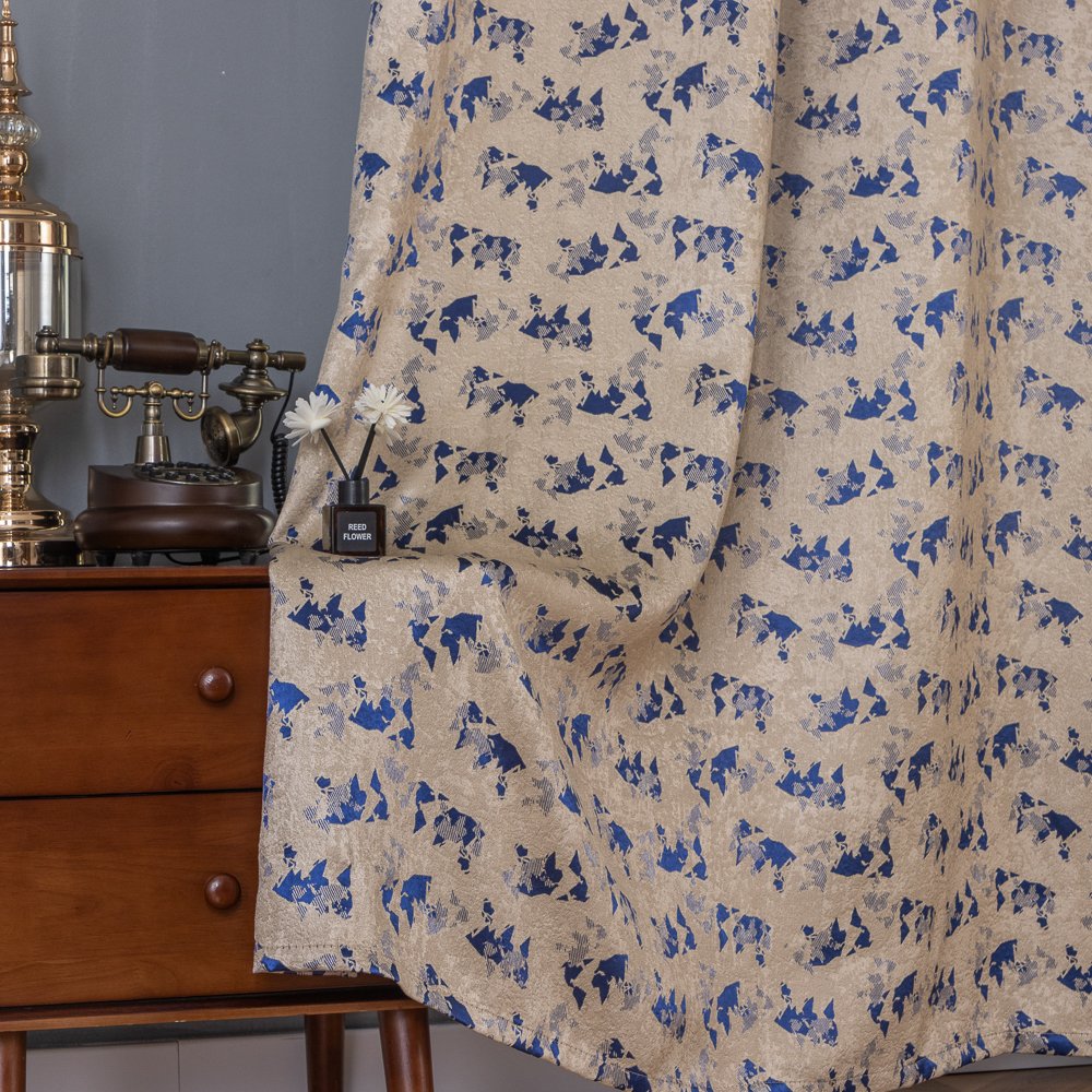 Curtain Fabric 518 Jacquard 135x260cm fabric texture view 2