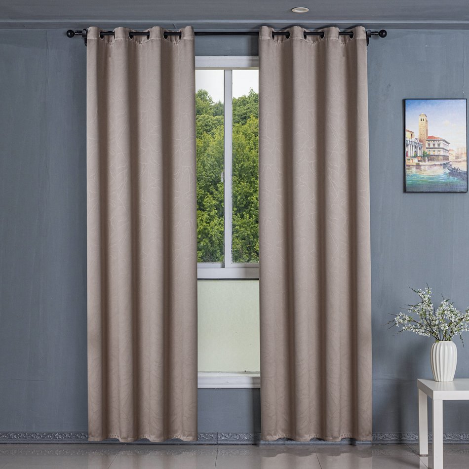 Ready Made curtain fabric supplier in China - Curtain Fabric 811 Embossed 135x260cm