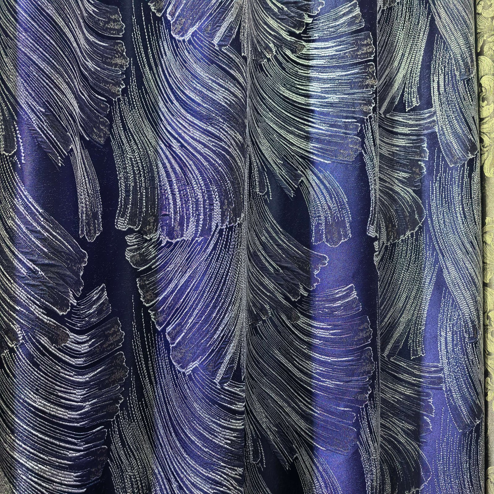 Jacquard Curtain Fabric 210GSM 100% Polyester fabric texture view 3