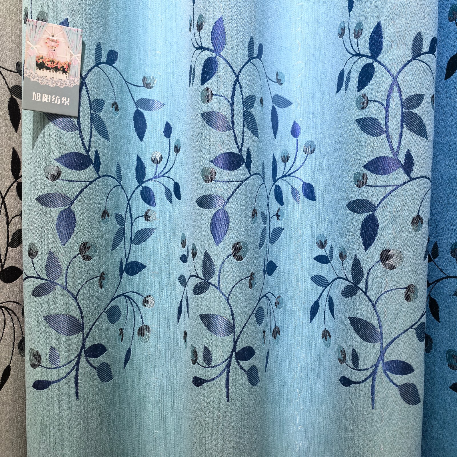 Jacquard Curtain Fabric 100% Polyester fabric texture view 5