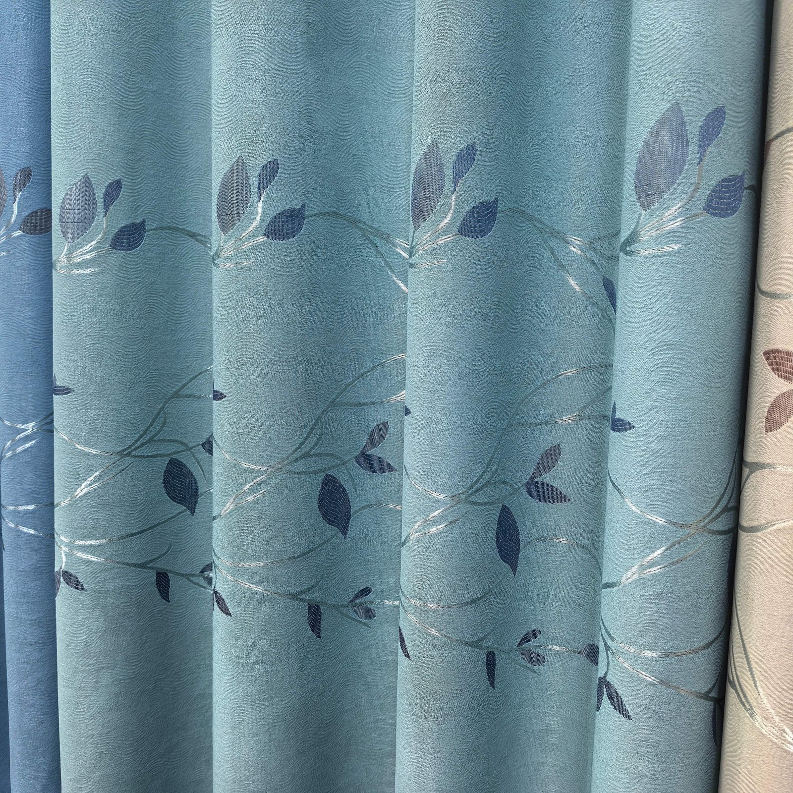 Jacquard Curtain Fabric 100% Polyester fabric texture view 2