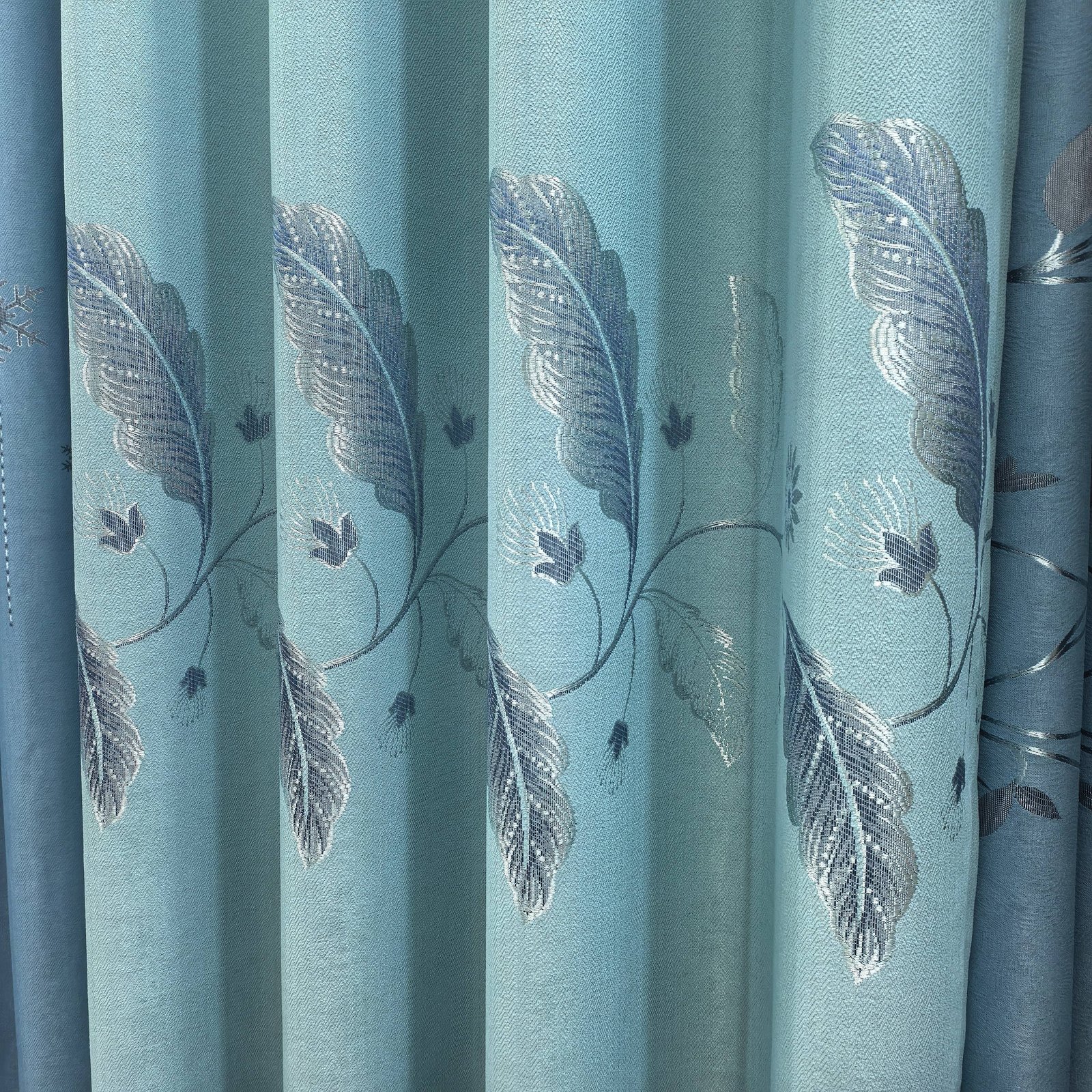 Jacquard Curtain Fabric 100% Polyester fabric texture view 5