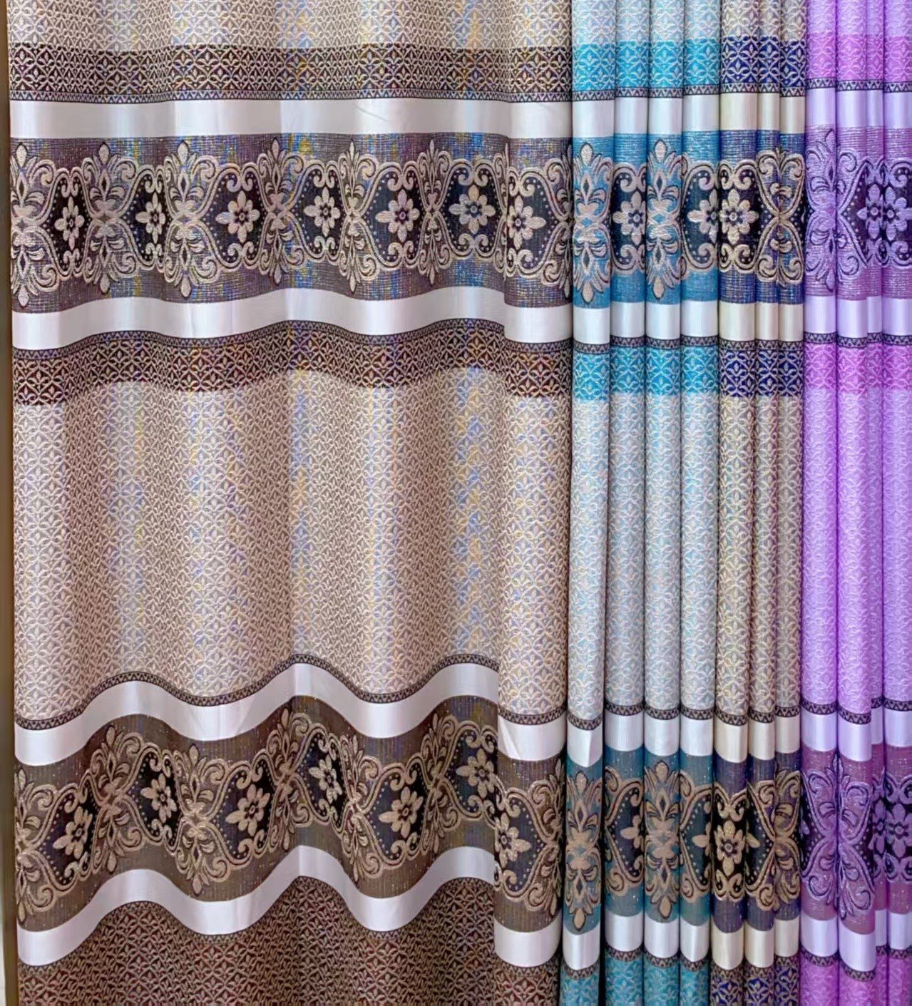 Jacquard curtain fabric supplier in China - Jacquard Curtain Fabric 100% Polyester