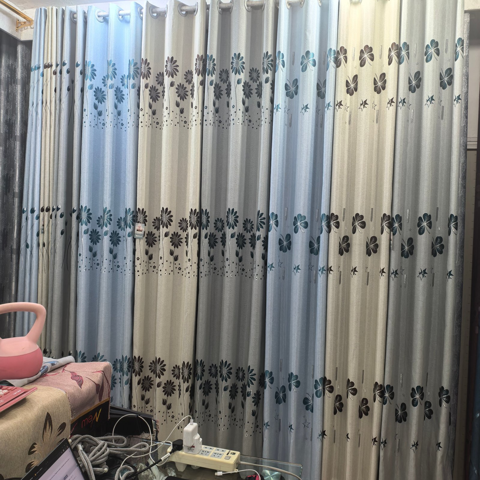 Jacquard Curtain Fabric 100% Polyester fabric texture view 2