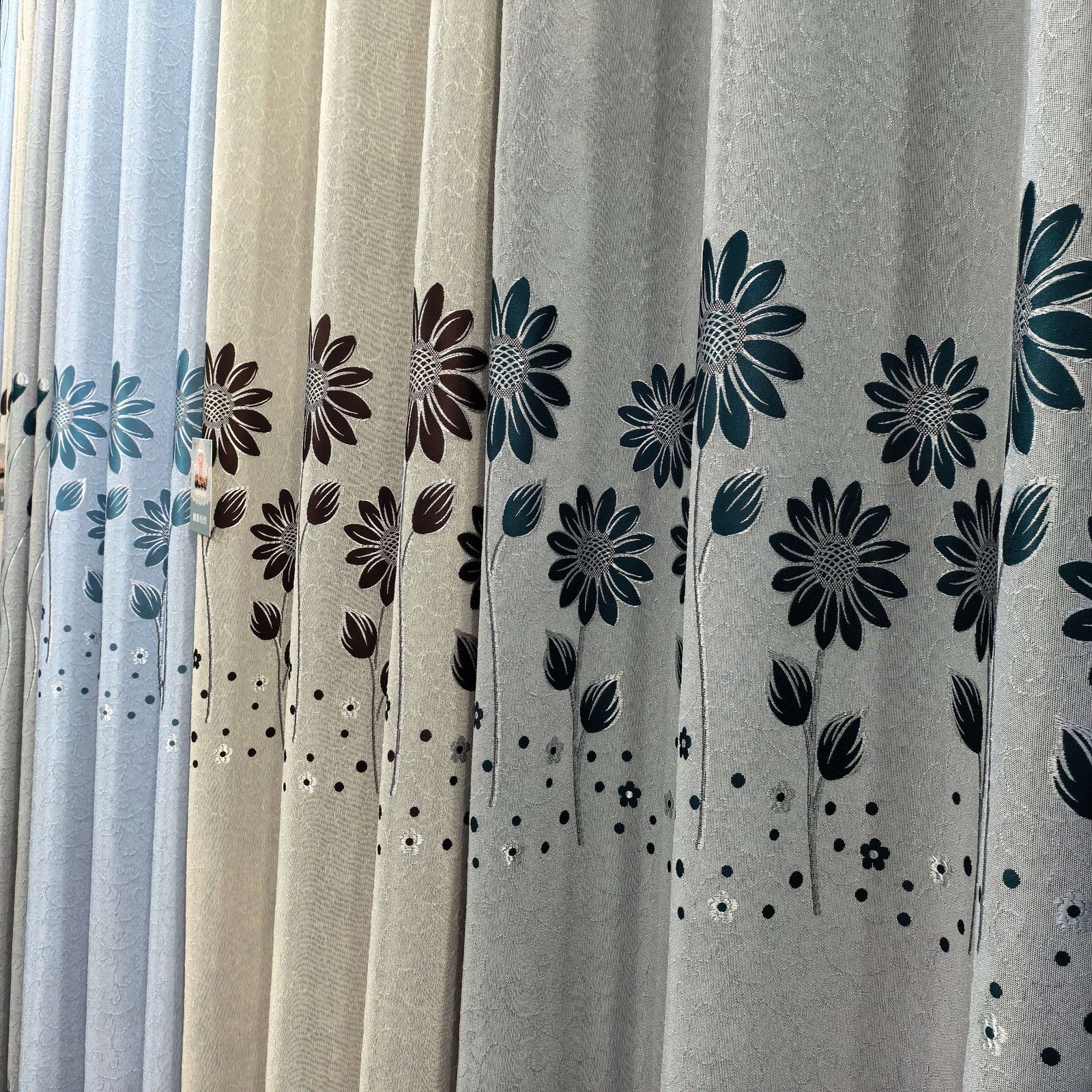 Jacquard Curtain Fabric 100% Polyester fabric texture view 3
