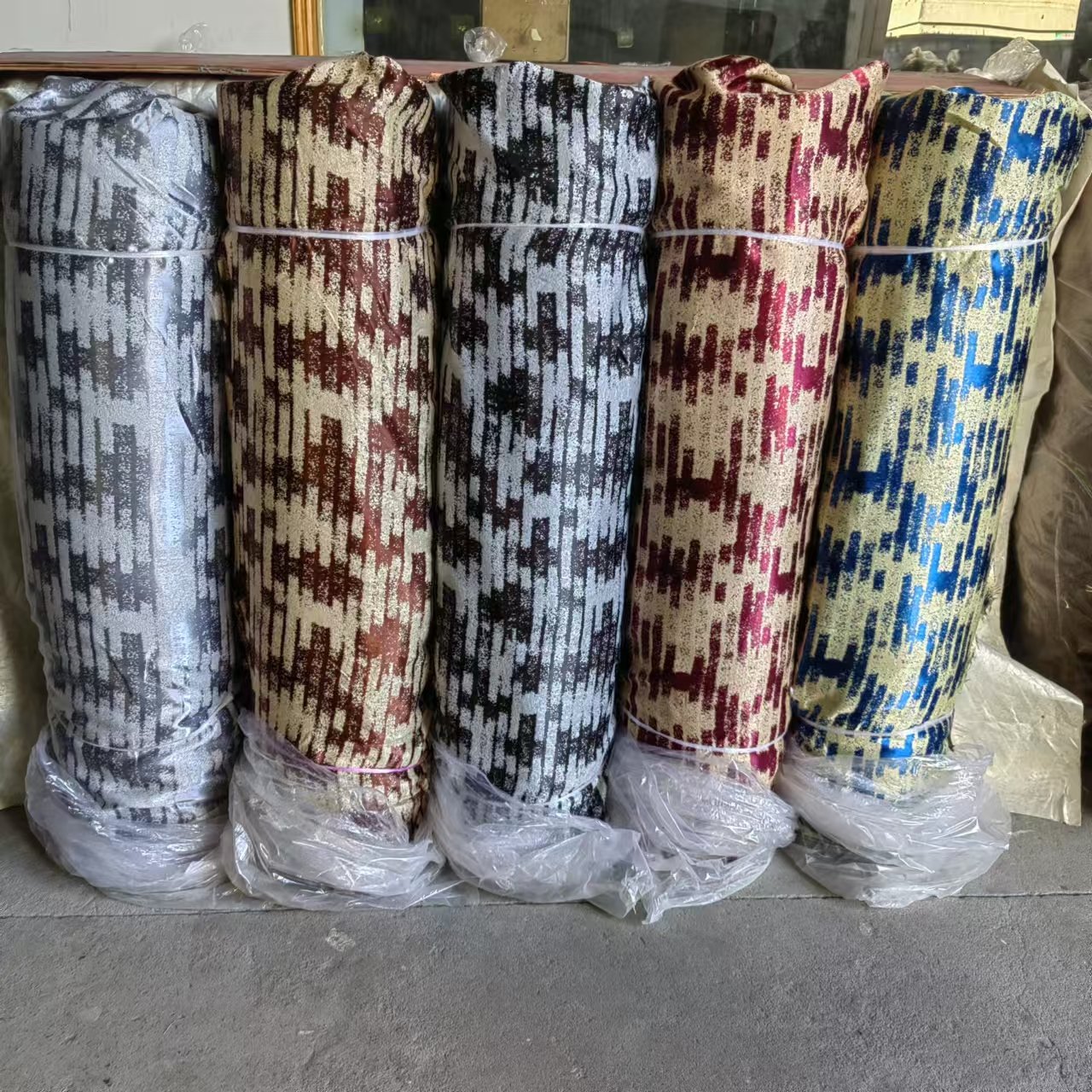Jacquard Curtain Fabric 100% Polyester fabric texture view 2