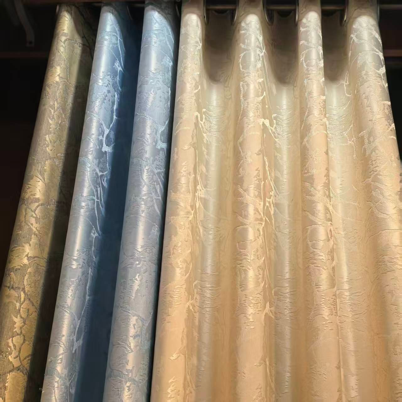 Jacquard Curtain Fabric 100% Polyester fabric texture view 4