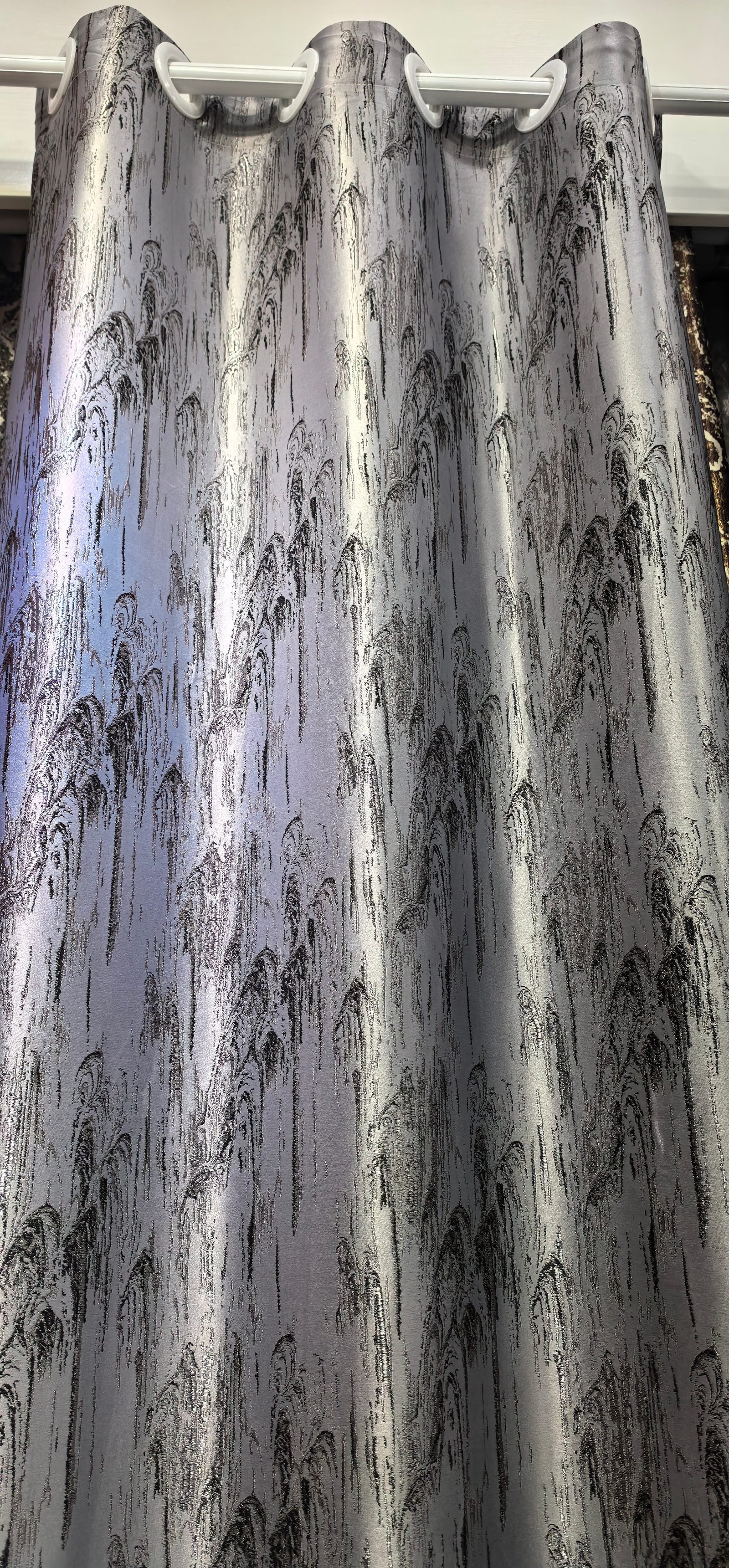 Luxury Jacquard Mountain Landscape Blackout Curtain Fabric fabric texture view 4