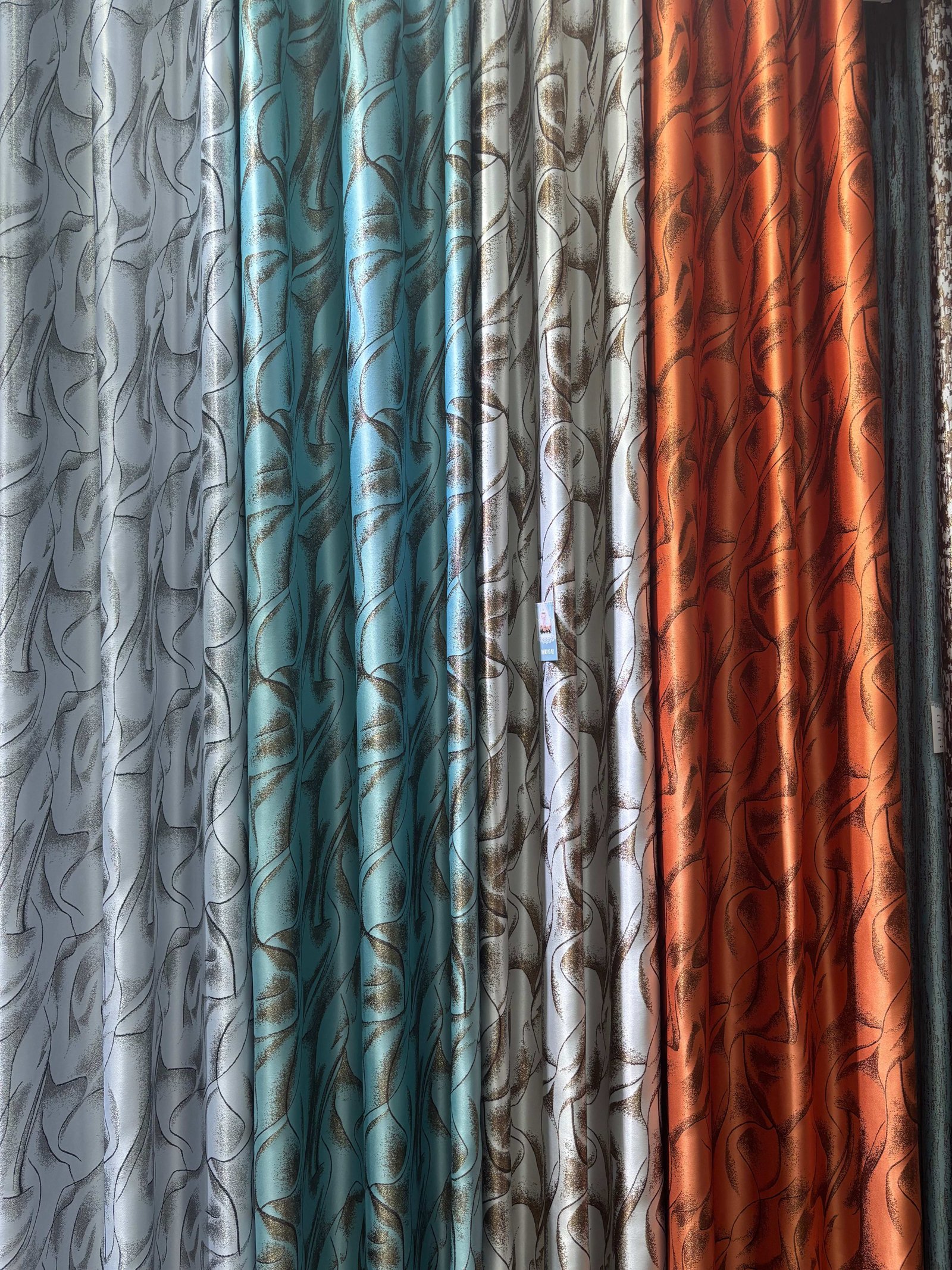 Luxury Jacquard Mountain Landscape Blackout Curtain Fabric fabric texture view 11