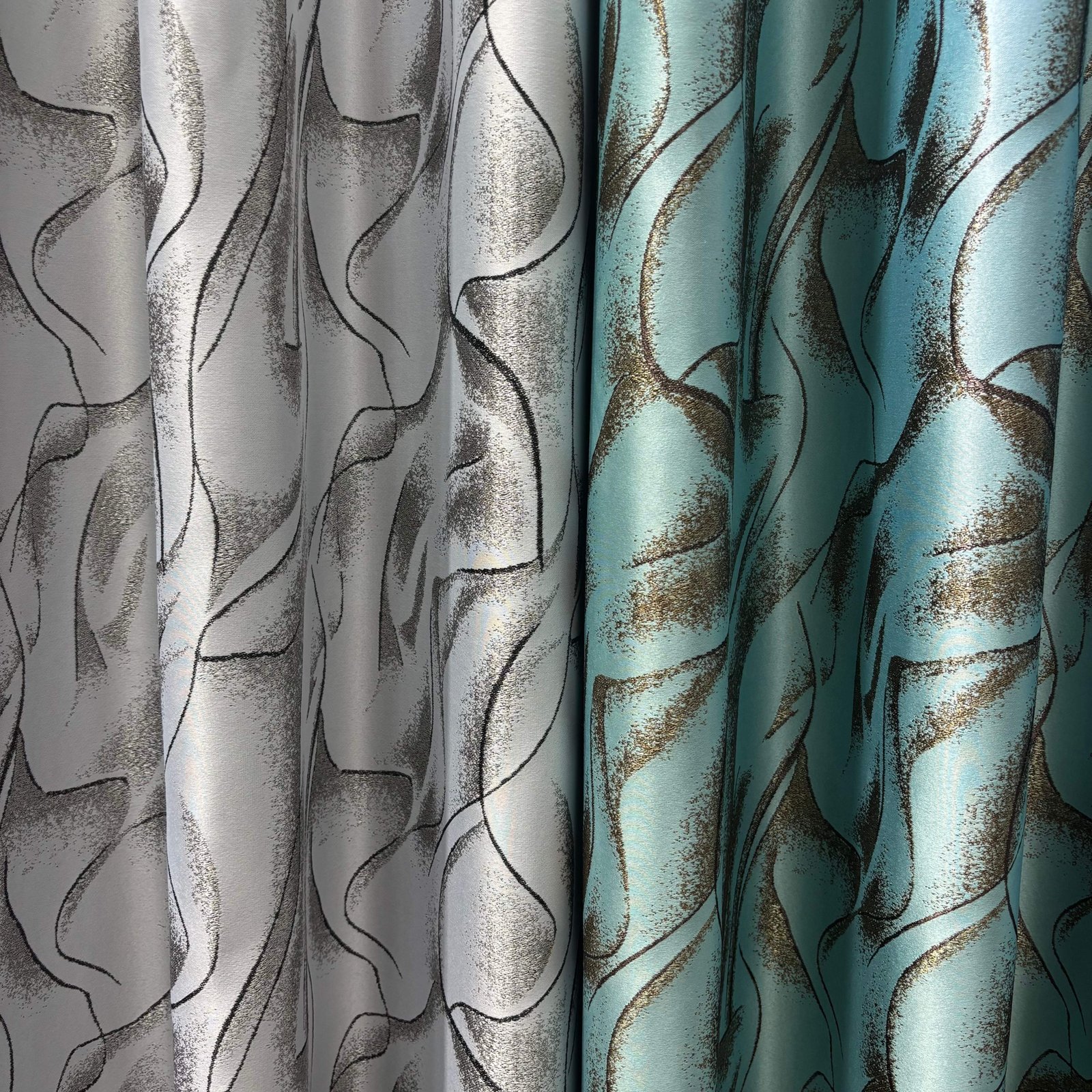 Luxury Jacquard Mountain Landscape Blackout Curtain Fabric fabric texture view 12