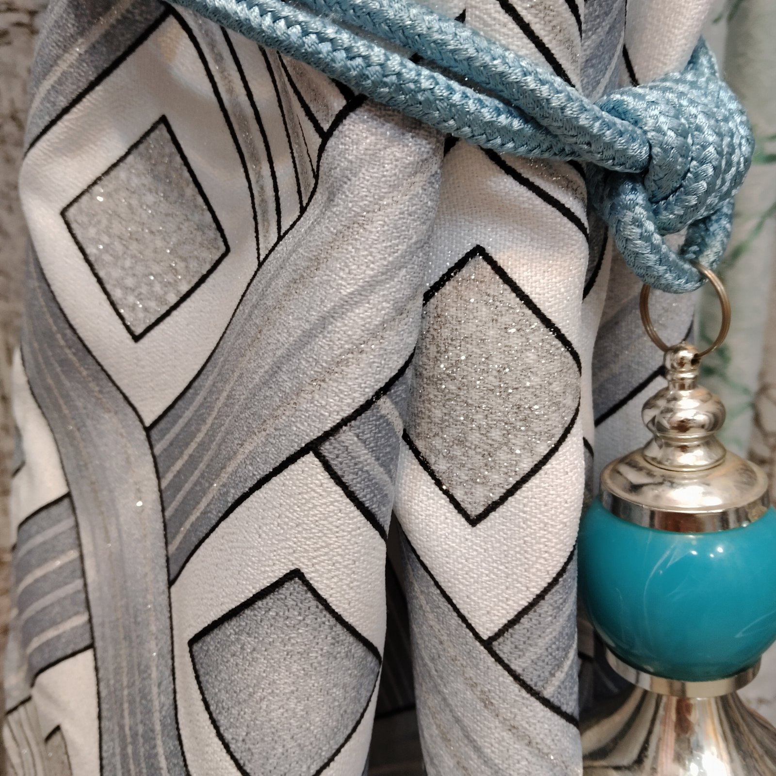 Printed Curtain Fabric 100% Polyester fabric texture view 3
