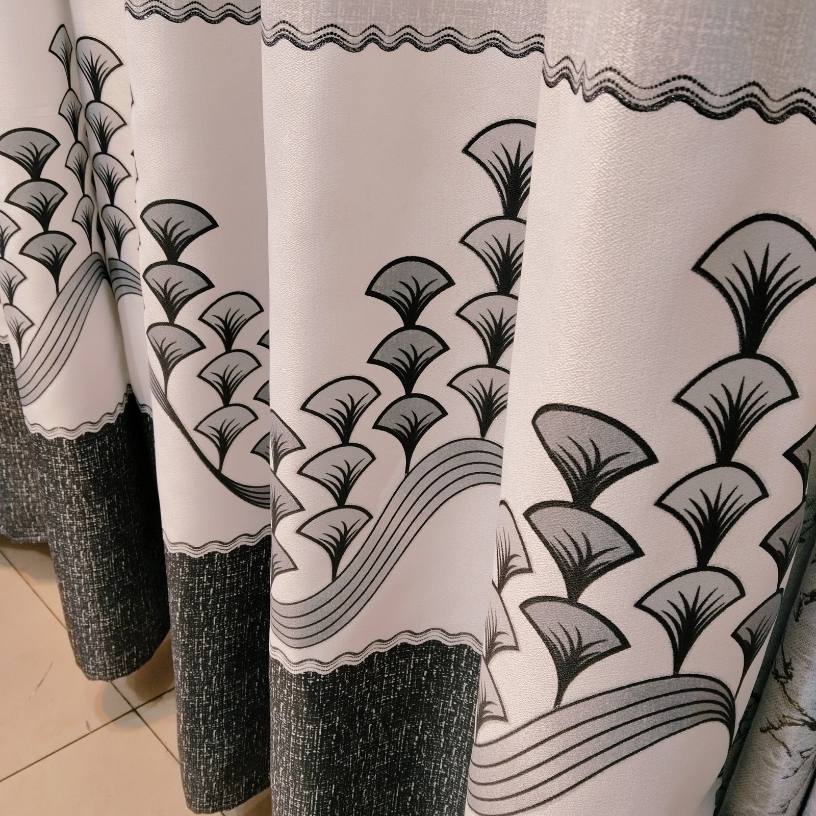 Printed Curtain Fabric 100% Polyester fabric texture view 3