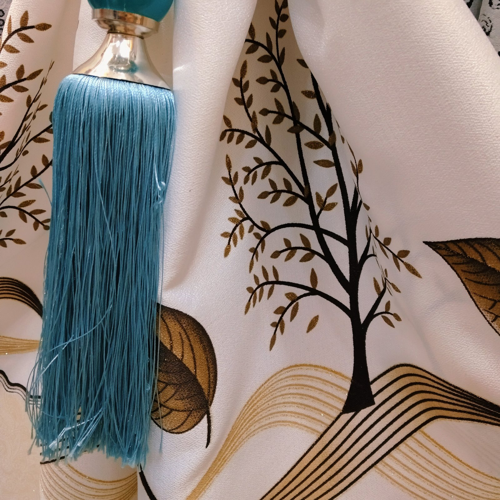 Printed Curtain Fabric 100% Polyester fabric texture view 3