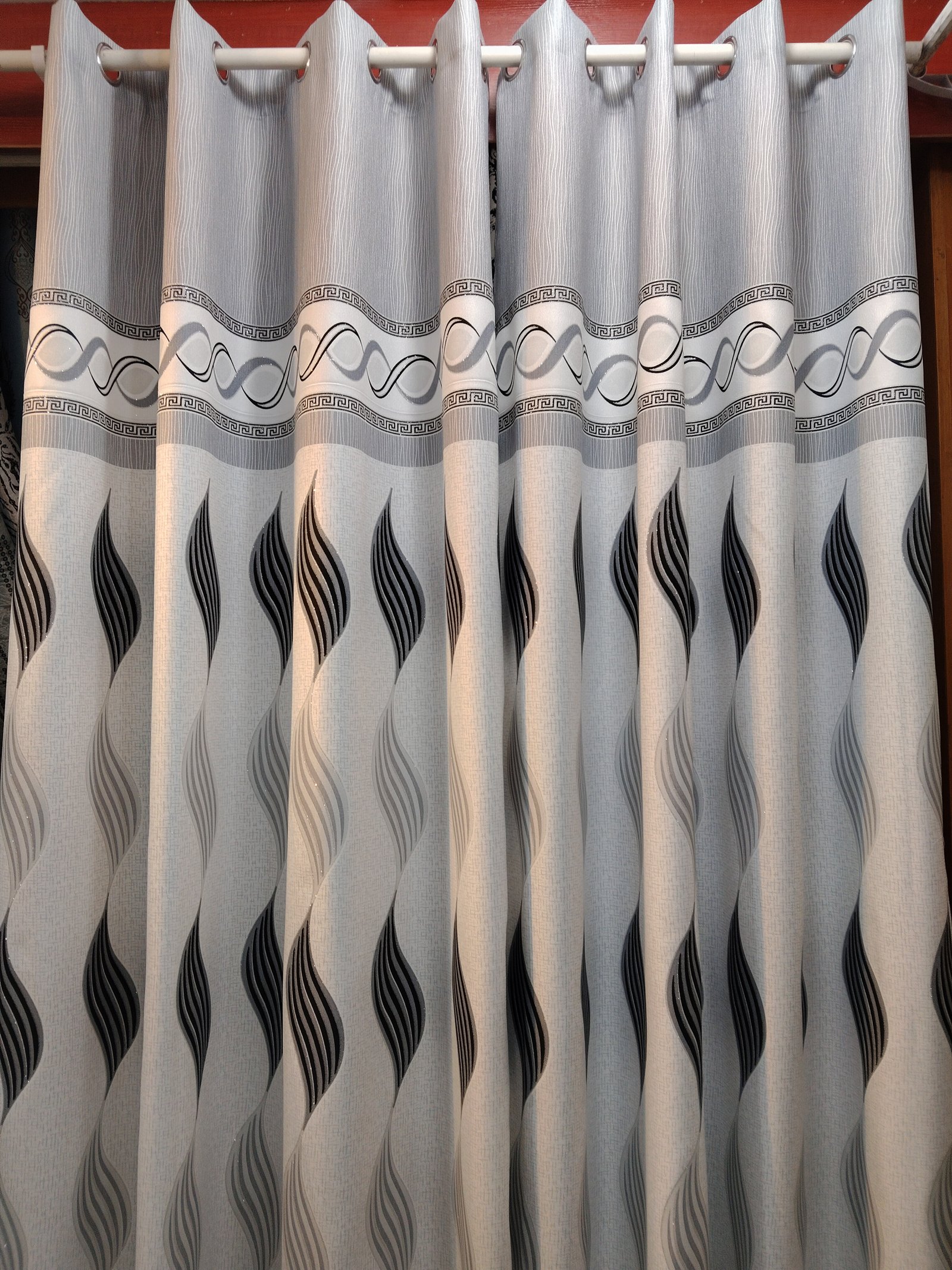 Printed Curtain Fabric 100% Polyester fabric texture view 2