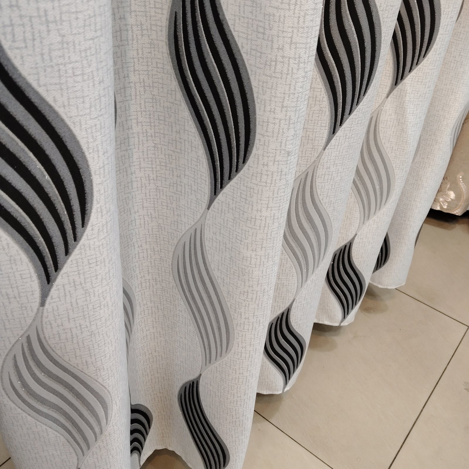 Printed Curtain Fabric 100% Polyester fabric texture view 5