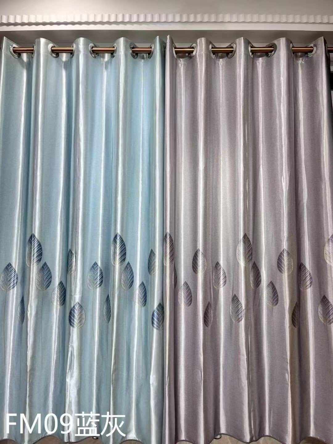 Printed Curtain Fabric Blackout 300GSM 100% Polyester fabric texture view 2