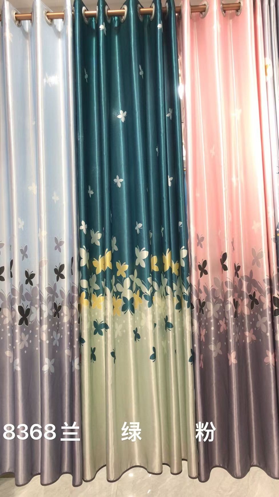 Printed Curtain Fabric Blackout 300GSM 100% Polyester fabric texture view 3