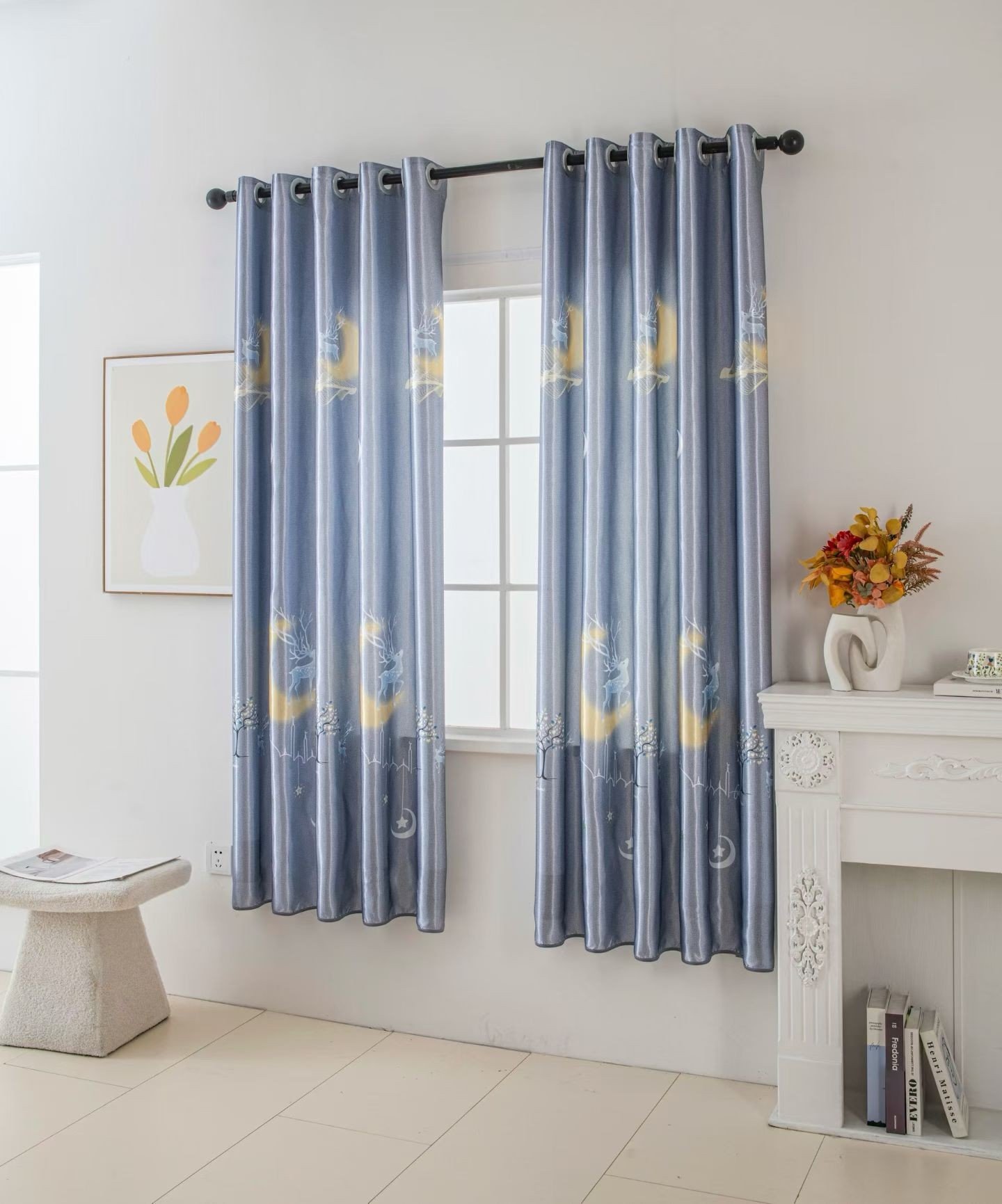Printing curtain fabric supplier in China - Printed Curtain Fabric Blackout 280GSM 100% Polyester