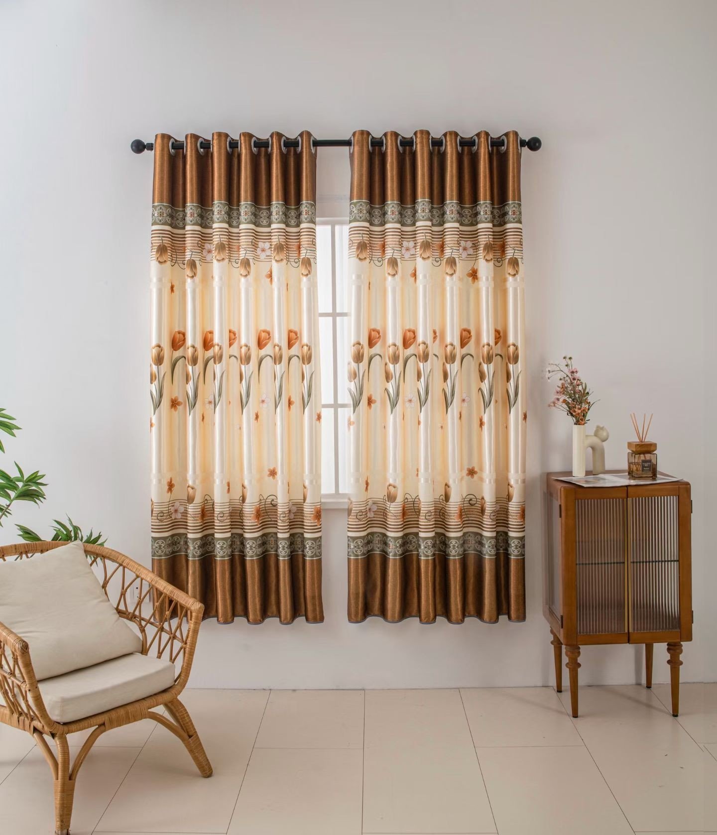 Printing curtain fabric supplier in China - Printed Curtain Fabric Blackout 280GSM 100% Polyester