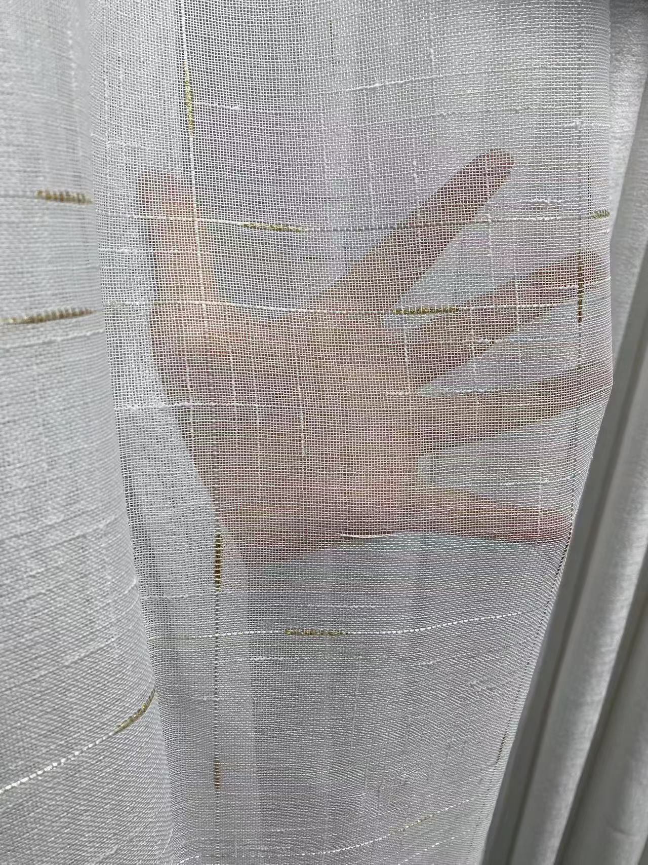 Sheer Curtain Fabric 100% Polyester fabric texture view 5