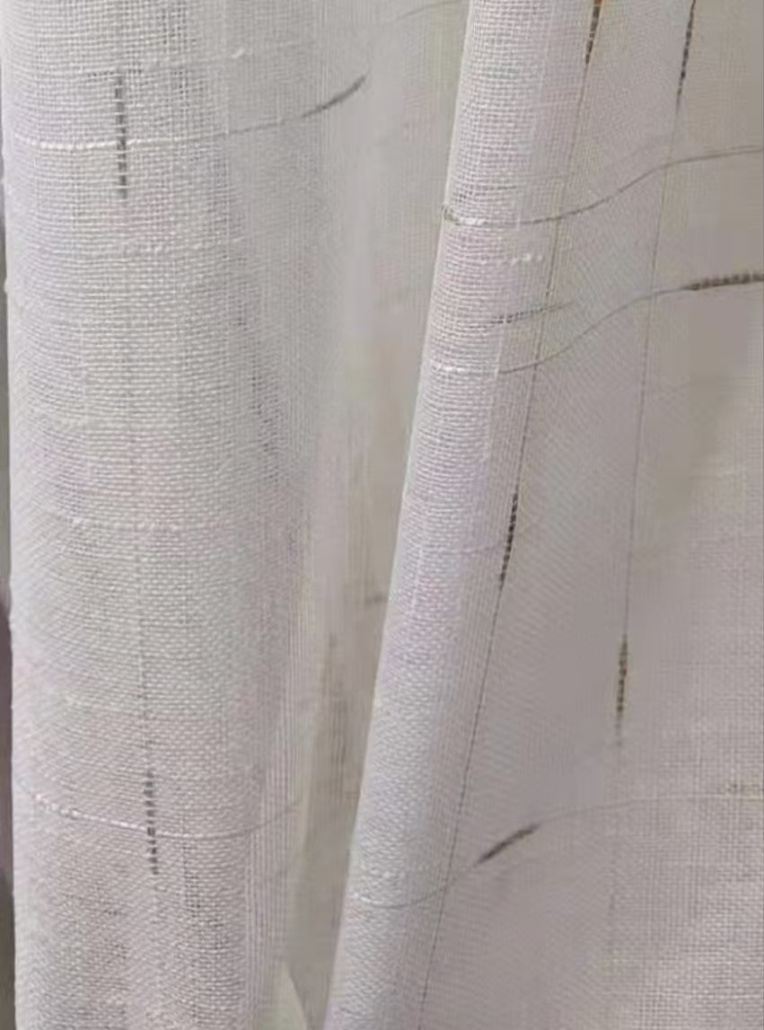 Sheer Curtain Fabric 100% Polyester fabric texture view 3