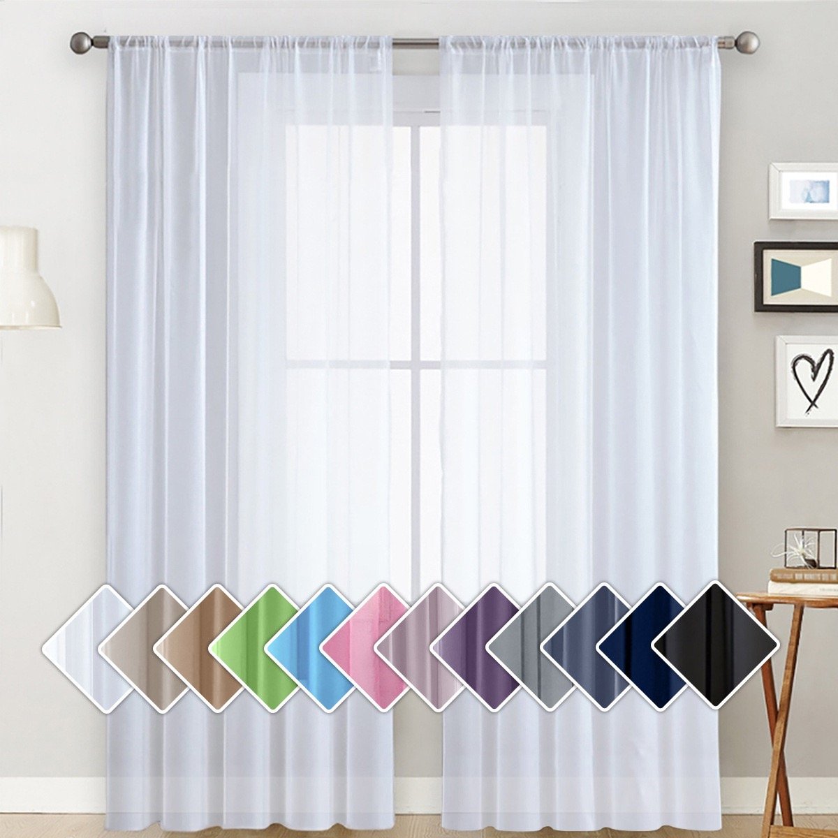 Sheer Curtain Fabric 100% Polyester fabric texture view 7