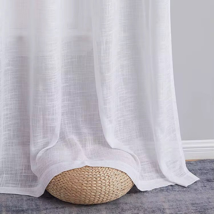 Sheer Curtain Fabric 100% Polyester fabric texture view 3