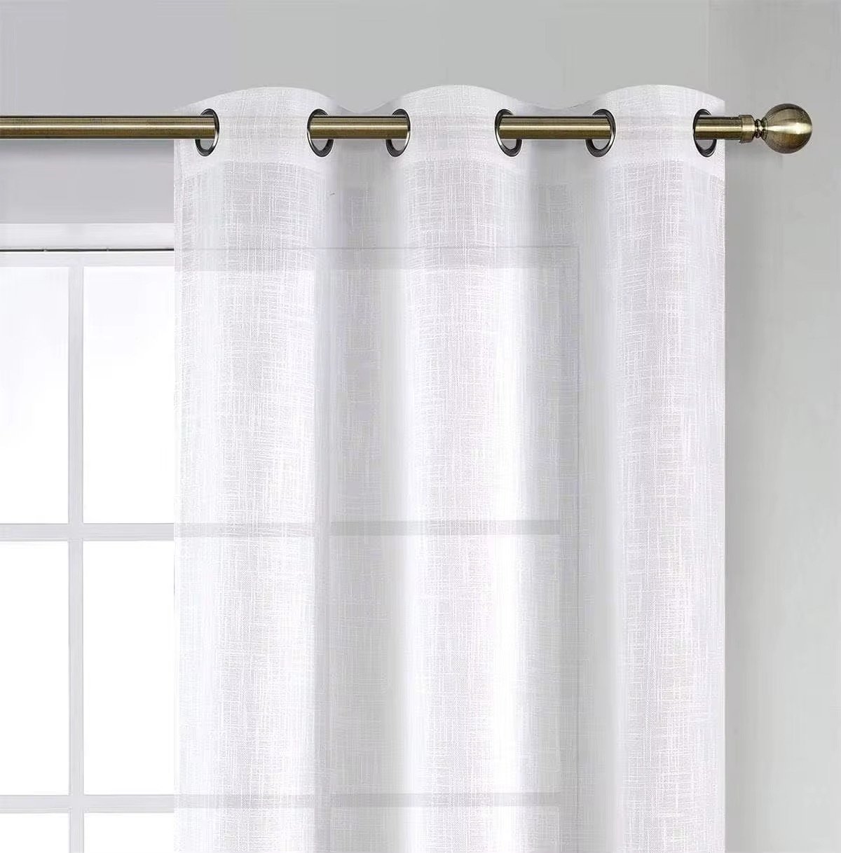 Sheer Curtain Fabric 100% Polyester fabric texture view 5