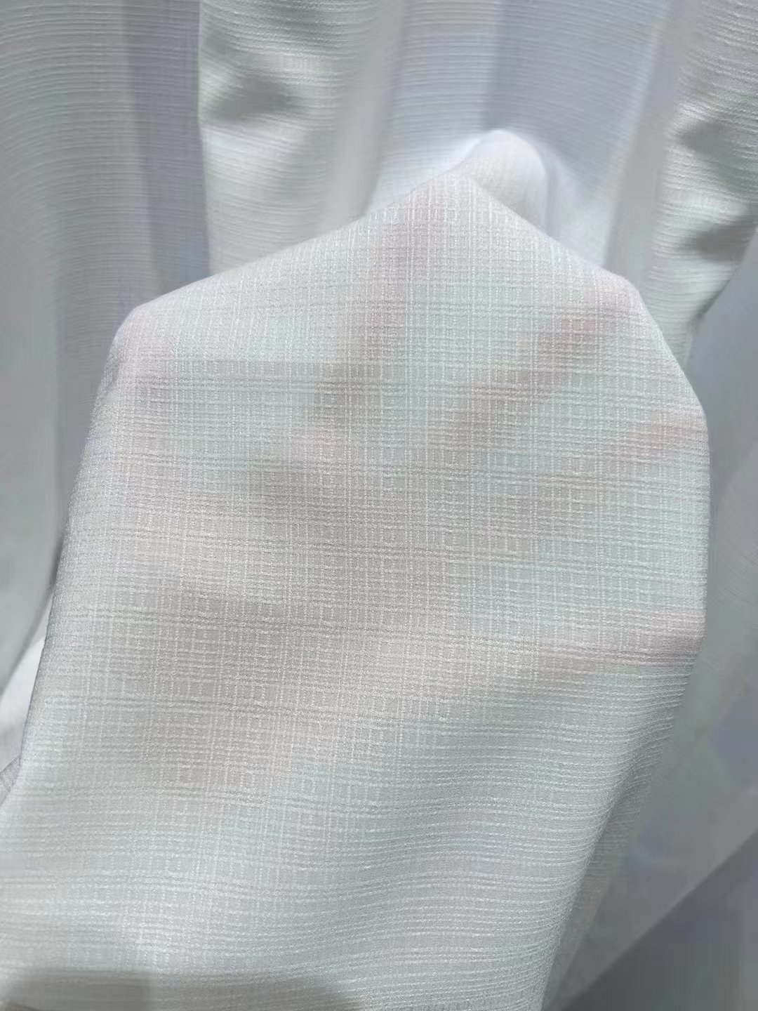 Sheer Curtain Fabric 100% Polyester fabric texture view 2