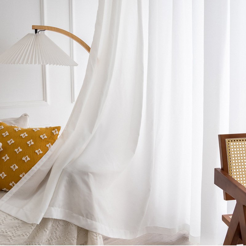 Sheer Curtain Fabric 100% Polyester fabric texture view 4