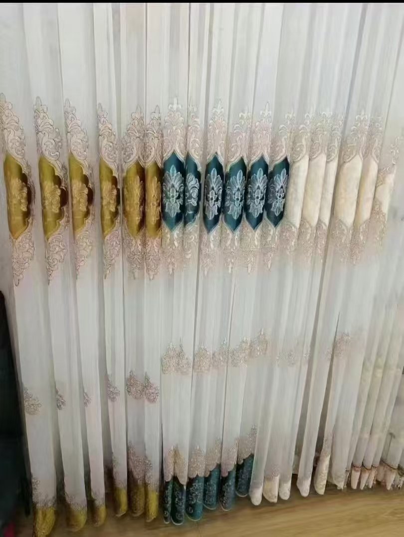 Sheer Curtain Fabric 100% Polyester fabric texture view 6