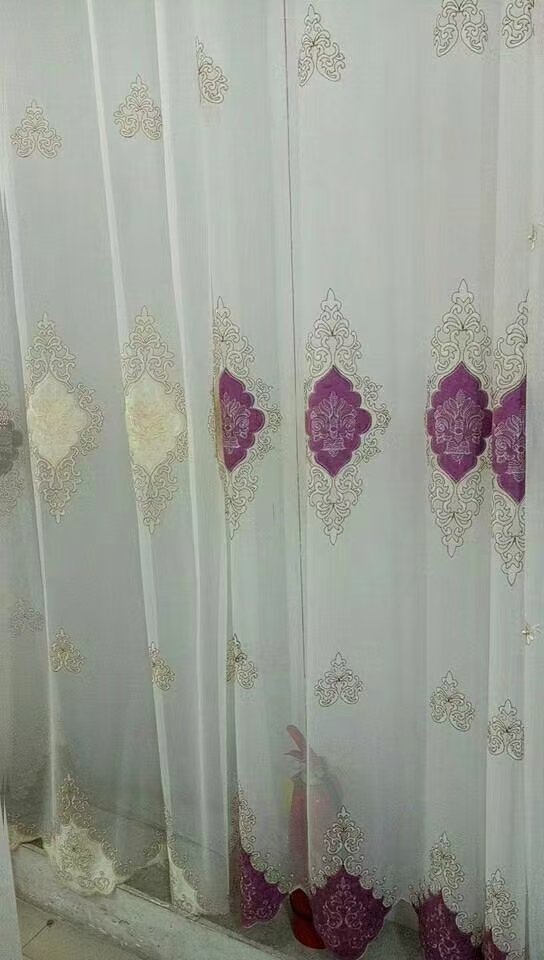 Sheer Curtain Fabric 100% Polyester fabric texture view 4