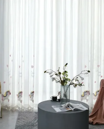 Sheer Curtain Fabric 100% Polyester fabric texture view 3