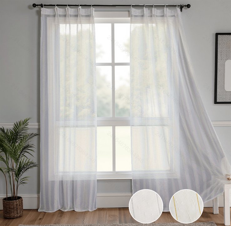 Ready Made curtain fabric supplier in China - Sheer Curtain 072