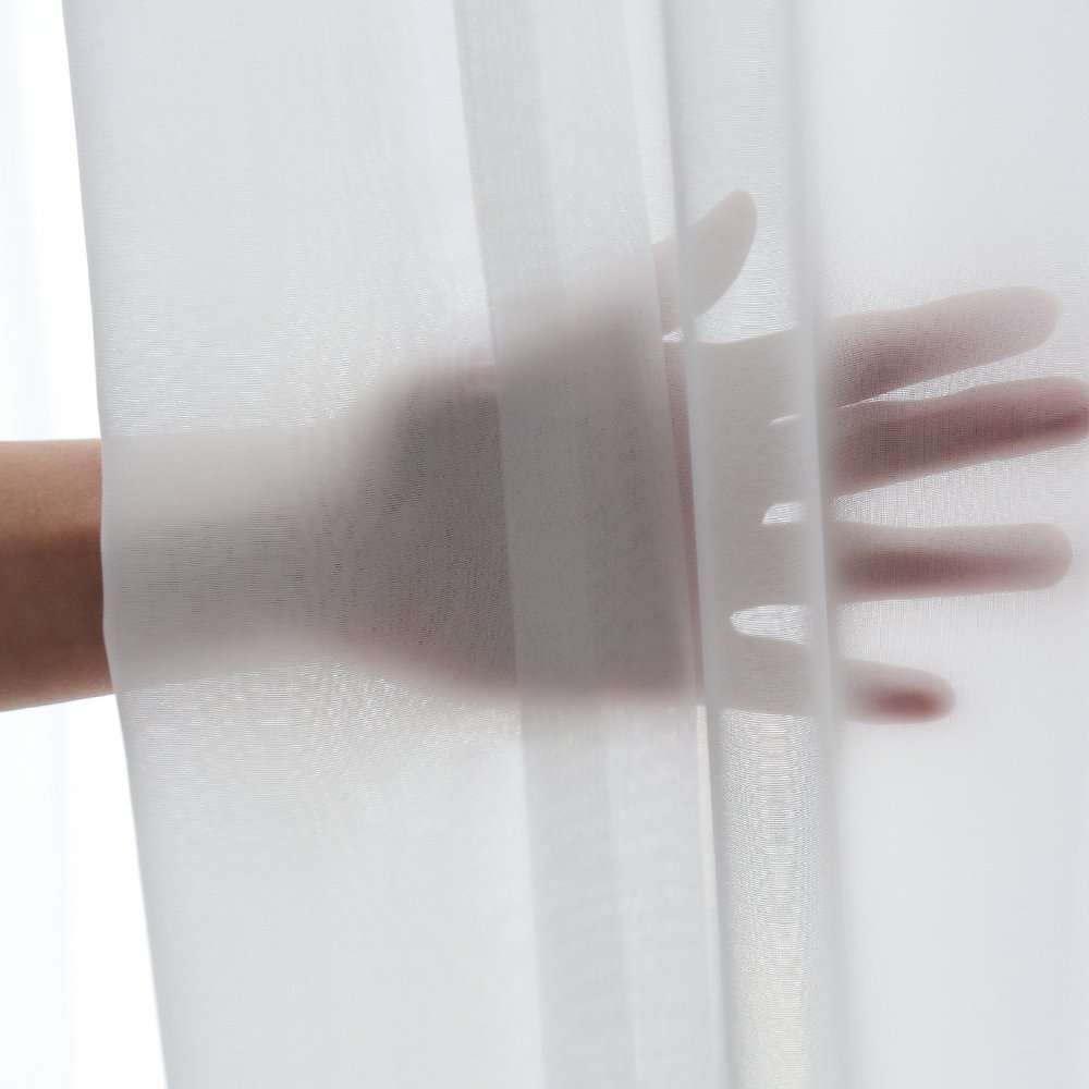 Sheer Curtain Fluffy Snow Sheer fabric texture view 4